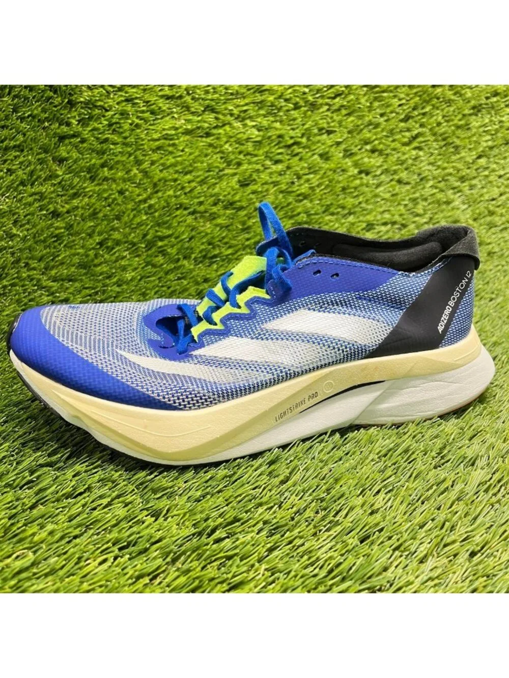 Adidas Adizero Boston 12 Womens Size 7.5 Blue Athletic Running Shoes Sneakers